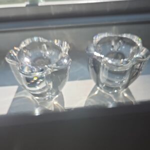 Crystal Glass Candle Holders